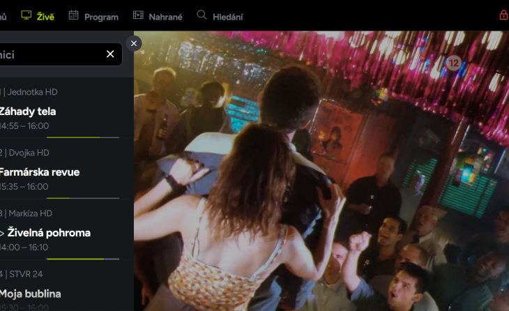 Interaktívne funkcie TV2GO