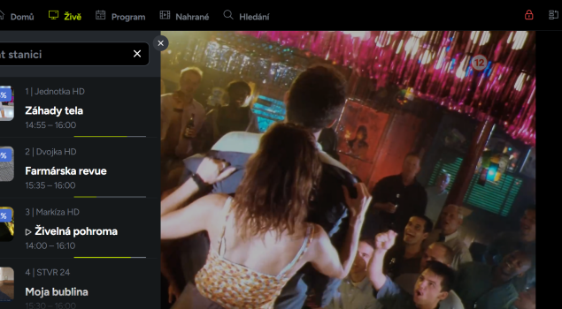 Interaktívne funkcie TV2GO